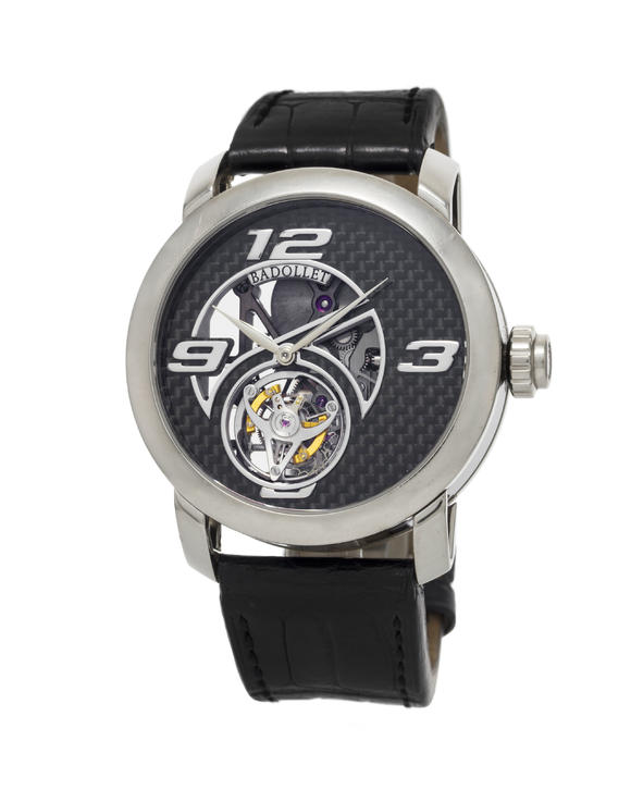 Piguet - H?tel des VentesBadollet, Crystalball Bamboo, Pièce Unique, montre partiellement squelette en or gris 750 ornée d'un tourbillon volant