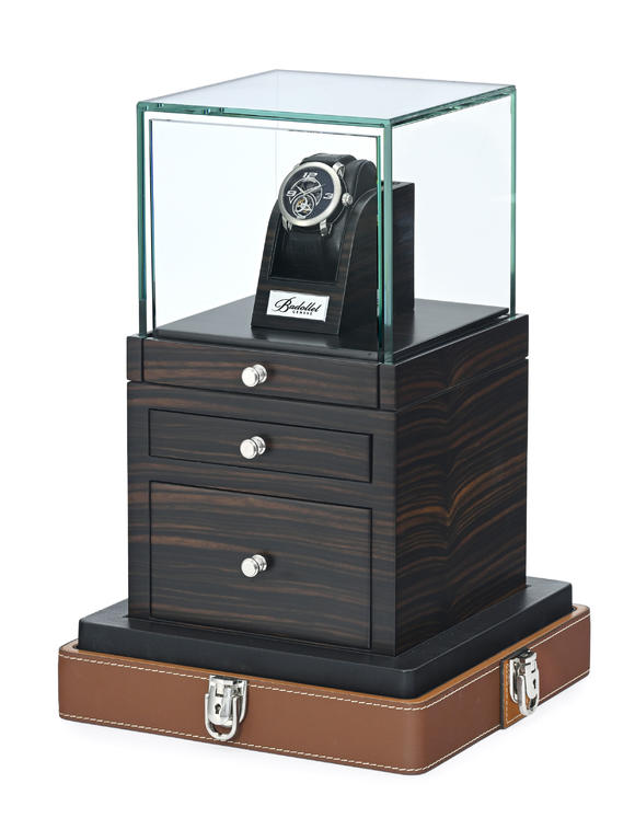Piguet - H?tel des VentesBadollet, Crystalball Bamboo, Pièce Unique, montre partiellement squelette en or gris 750 ornée d'un tourbillon volant