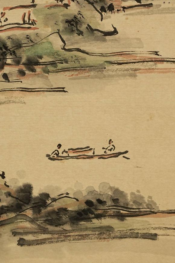 京都祇園會(huì)拍賣黃賓虹 山水人物圖 紙本掛軸