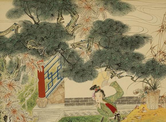 京都祇園會拍賣胡也佛 人物圖 紙本鏡心