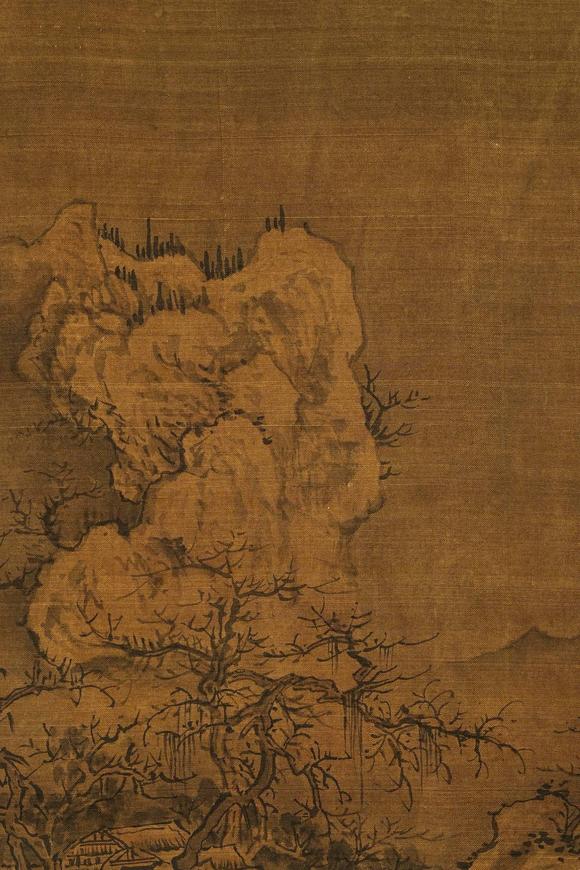 京都祇園會(huì)拍賣明 佚名 山水人物圖 絹本掛軸