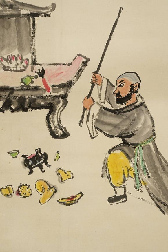 京都祇園會(huì)拍賣關(guān)良 人物圖 紙本掛軸