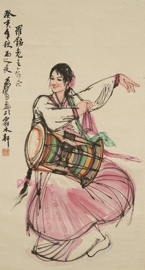 京都祇園會(huì)拍賣(mài)黃胄 人物圖 紙本掛軸
