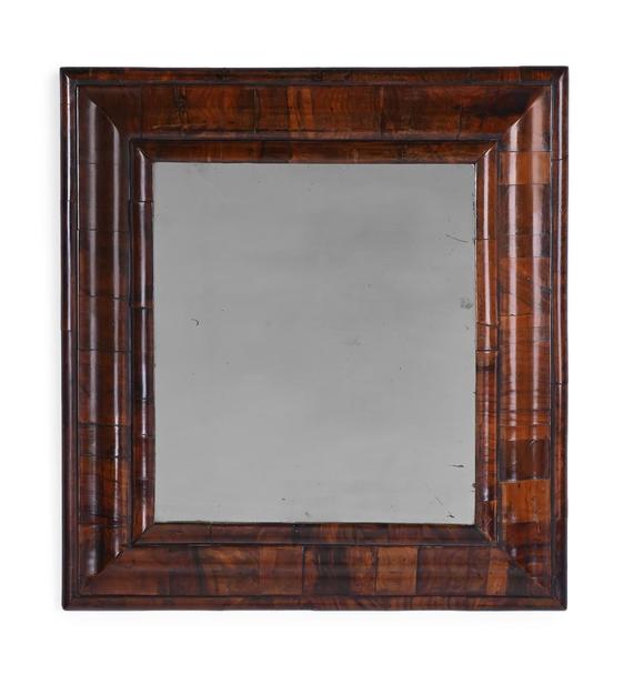 DreweattsA WILLIAM & MARY WALNUT CUSHION MIRROR, CIRCA 1690