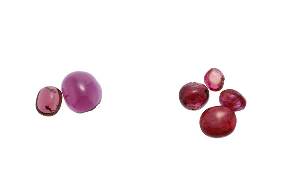 Piguet - H?tel des VentesLot composé d'émeraudes, de spinelles, de grenats et de diamants: 