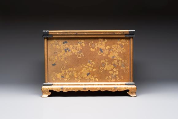 Rob Michiels AuctionsA very fine Japanese hiramaki-e on nashiji lacquer suzuribako, Edo, 18th C.