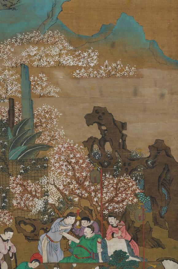 You Need 張萱 老絹本桃花雅賢圖 