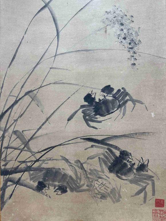 日本松町古美徐渭 肥蟹圖