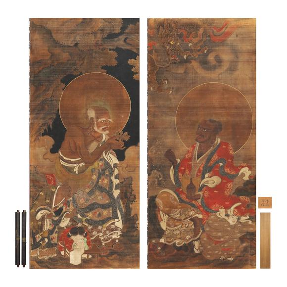 東京銀座（古美術宋磁）仏畫雙幅