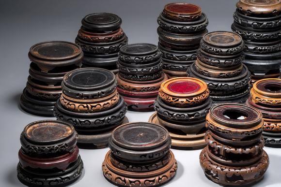 Rob Michiels AuctionsA collection of 80 Chinese wooden stands, 19/20th C.