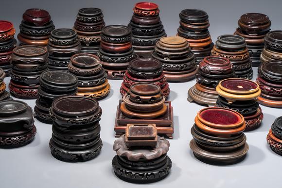 Rob Michiels AuctionsA collection of 111 Chinese wooden stands, 19/20th C.