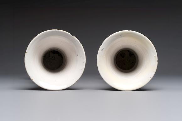 Rob Michiels AuctionsAn exceptional polychrome Dutch Delft five-piece garniture in Chinese Kangxi style, first quarter 18th C.