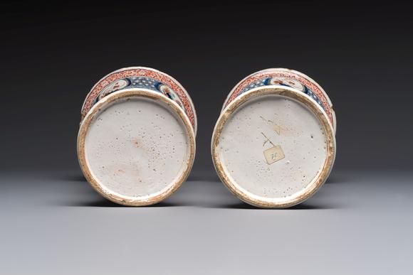 Rob Michiels AuctionsAn exceptional polychrome Dutch Delft five-piece garniture in Chinese Kangxi style, first quarter 18th C.