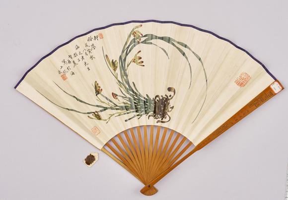 東京中央?yún)菛|邁（1885-1963）、時(shí)慧寶（1881-1943）、溥佺（1913-1991） 成扇三把