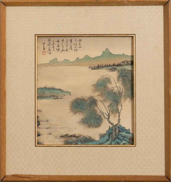 大阪美術(shù)商會(huì)溥儒 扁舟遏塘