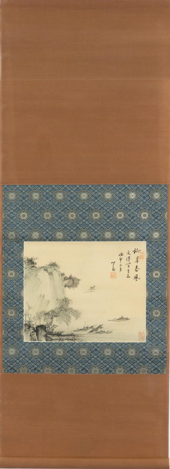 大阪美術商會溥儒 柳岸春風