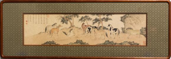大阪美術(shù)商會(huì)溥儒 八駿圖