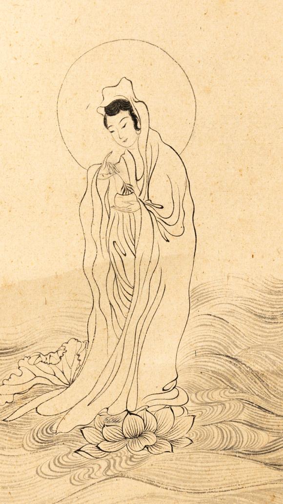 大阪美術(shù)商會溥儒 水上觀音