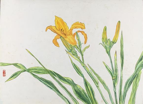 山東瑞蚨興拍賣花卉 27.2×26.5cm  紙本設(shè)色卡紙