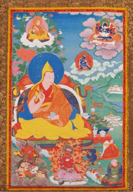 中古陶18世紀(jì) 三世達(dá)賴索南嘉措唐卡