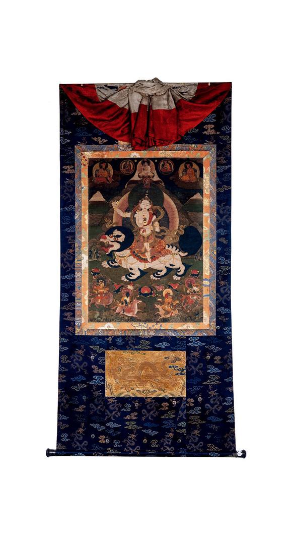 中古陶17～18世紀(jì) 祥壽佛母唐卡