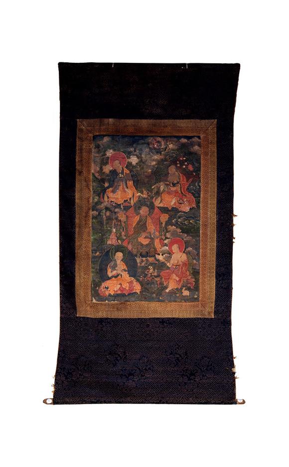 中古陶18世紀(jì) 羅漢唐卡