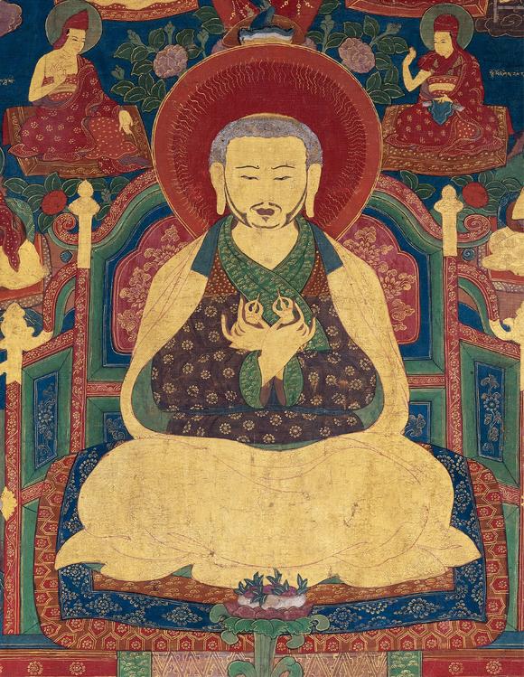 中古陶16世紀(jì) 扎巴堅(jiān)贊唐卡