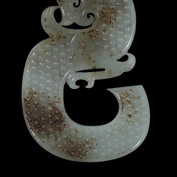 春和美術(shù)漢代   白玉龍紋佩一對