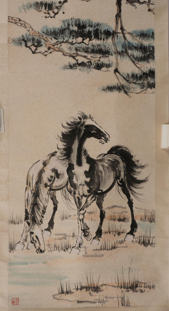 華岳國際徐悲鴻  松蔭雙駿圖