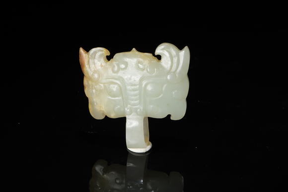 北京懋隆拍賣清 獸面玉帶扣