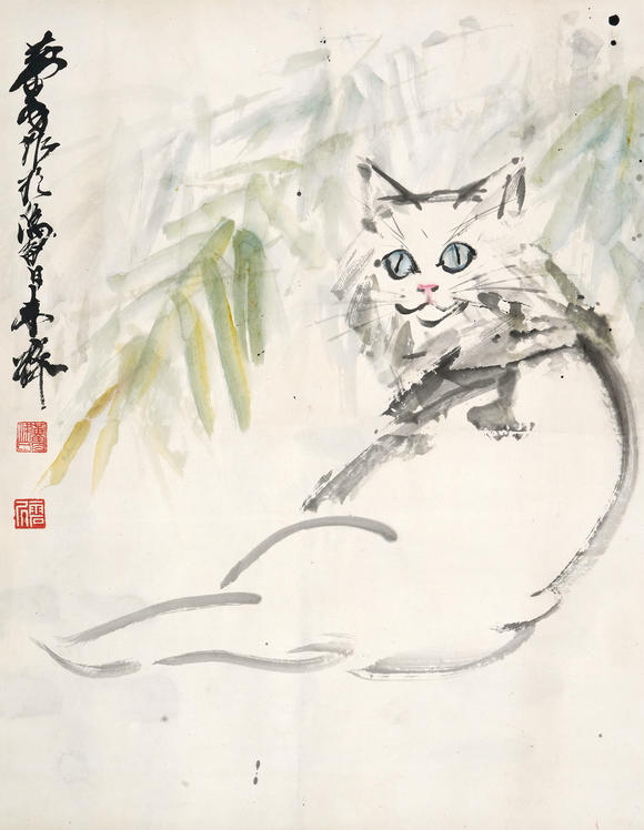 北京懋隆拍賣(mài)黃胄  白貓