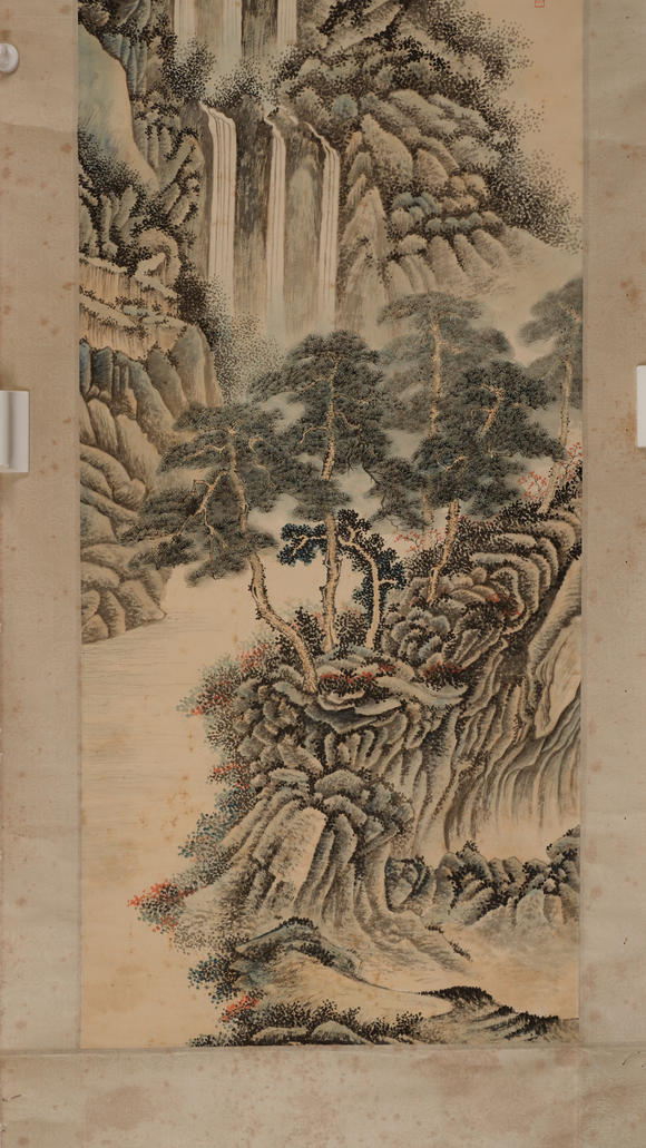 華岳國際胡佩衡  寒山煙林圖