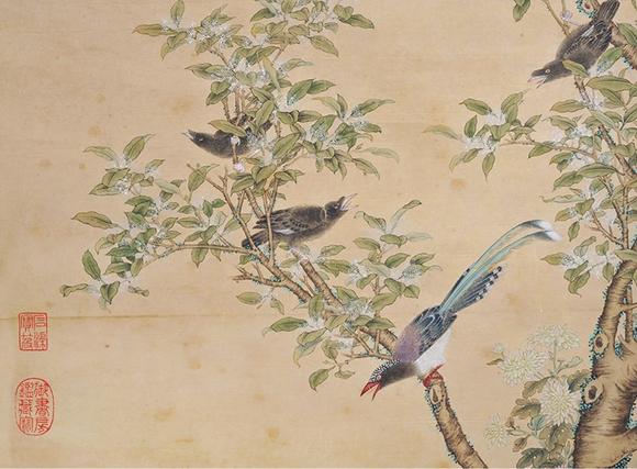  中佳信拍賣錢維城 花鳥