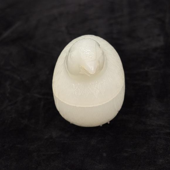 南京十竹齋白玉安居樂業(yè)蓋盒一對(duì)