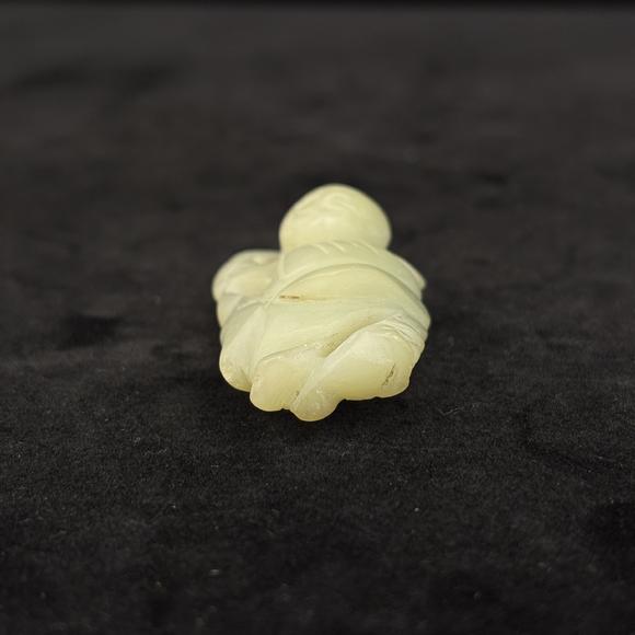 南京十竹齋白玉雕人物掛件兩件