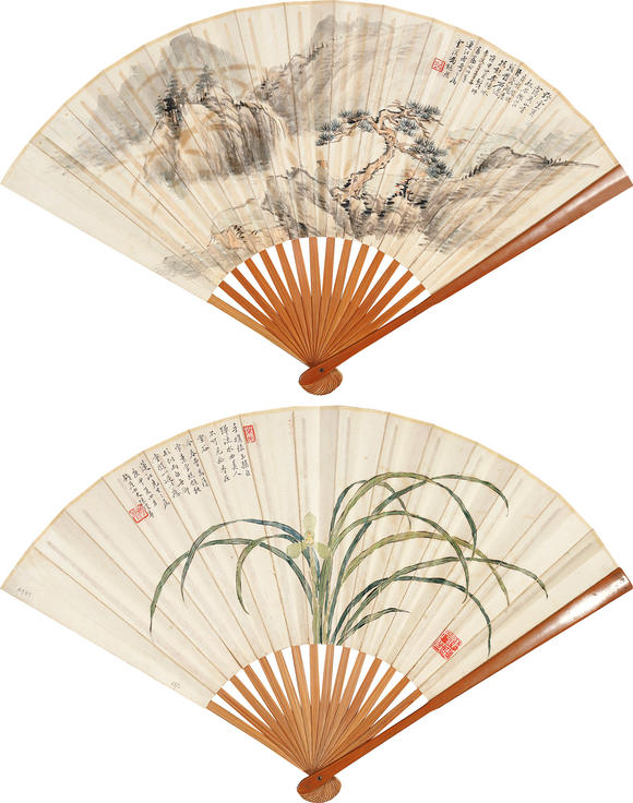 南京十竹齋馮超然 孫瓊?cè)A 山水 蘭花