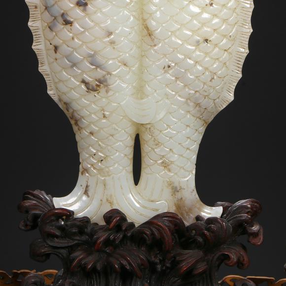 北京億宬和田玉雙魚(yú)吉慶掛屏