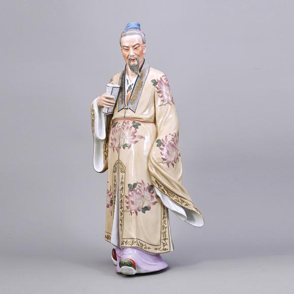 香港華輝60年代 釉上彩屈原
