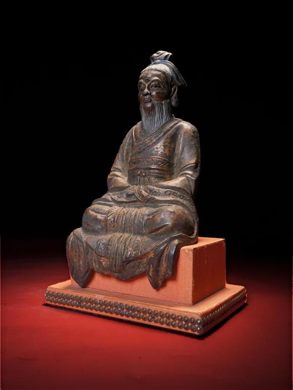 鴻寶源拍賣明代 銅孔子像