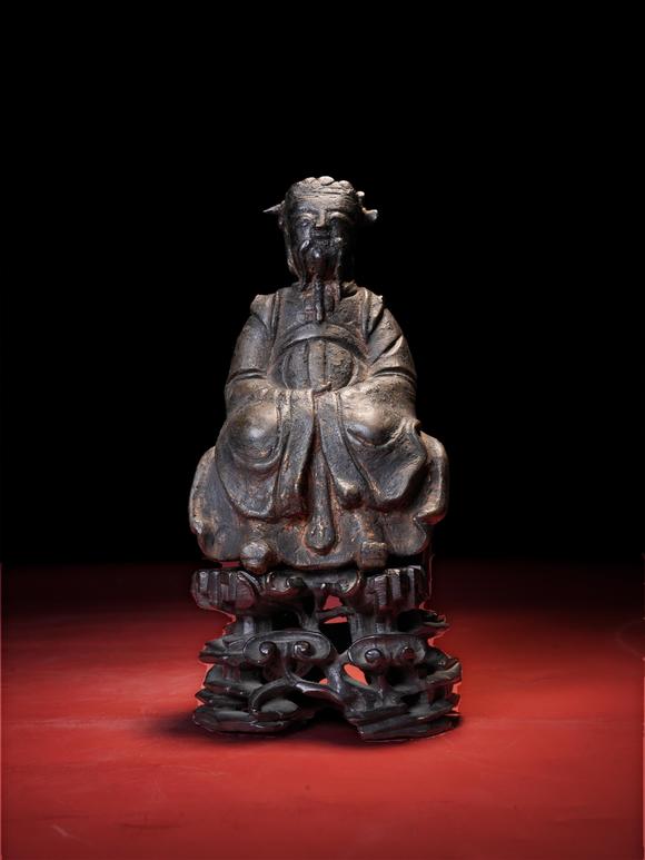 鴻寶源拍賣明代 銅孔子像