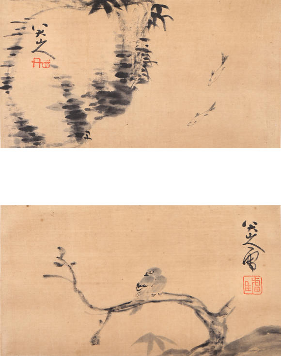 萬領(lǐng)國際八大山人  花鳥雙挖