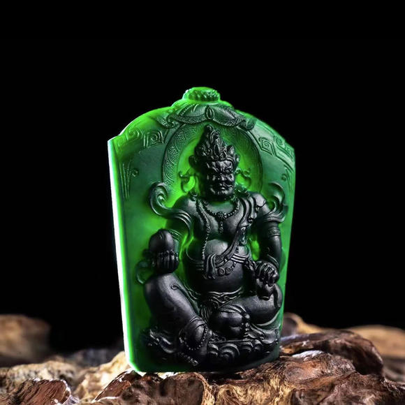 燊金堂玄光聚財·高冰墨翠黃財神牌