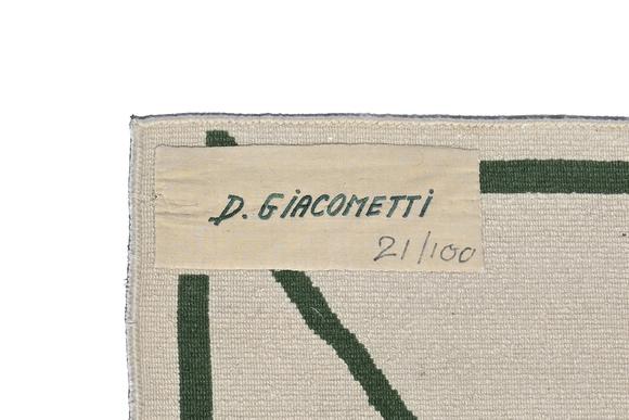 Piguet - H?tel des VentesDiego Giacometti (1902-1985),  La promenade des amis , 1985, tapis noué, signé et numéroté au dos 21/100, 179x238,7 cm