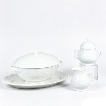 Set of Three White-Glazed Porcelain Pieces