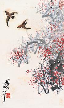 陳叔亮 紅梅雙雀