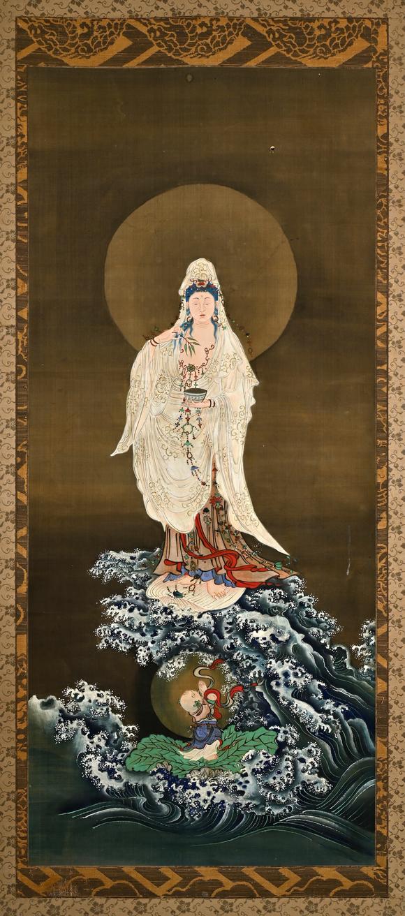 三杉美術(shù)佚名 水月渡海觀音
