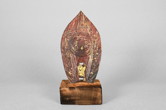 三杉美術(shù)|三杉美術(shù)2026年荷風(fēng)拾珍藝術(shù)品拍賣會(huì)銅漆金火焰紋佛光背光