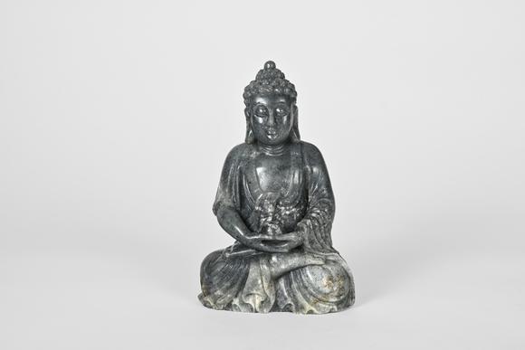 三杉美術(shù)清 青花籽料藥師佛