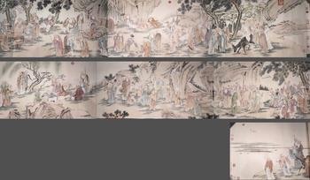 仇英 百老仙班圖 裱片紙本設(shè)色