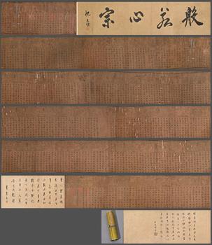 趙孟頫 元人寫經(jīng)卷 手卷絹本設色